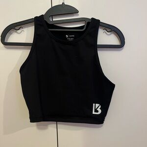 Black Athletic Crop Top